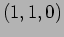 $(1,1,0)$