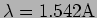 $\lambda=1.542 {\rm A}$
