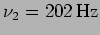 $\nu_2= 202
\, {\rm Hz}$