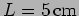 $L=5 \, {\rm cm}$