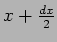 $x+\frac{dx}{2} $