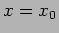 $x=x_0$