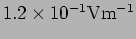 $1.2 \times 10^{-1} {\rm V}{\rm m}^{-1}$